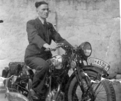 Roth Johann auf Motorrad 1936 Egt Gastwirtschaft Siedlerklause Ebersbacher Str