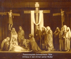 Passionsspiele 1931-34 Christus in den Armen von Maria