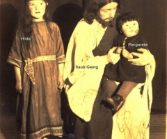 Passionsspiele 1931 Raub Georg als Christusdarsteller mit Töchter
