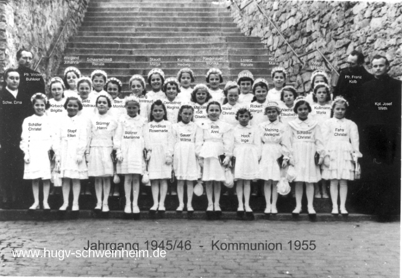 JG 1945/46 Kommunion Mädchen 1955