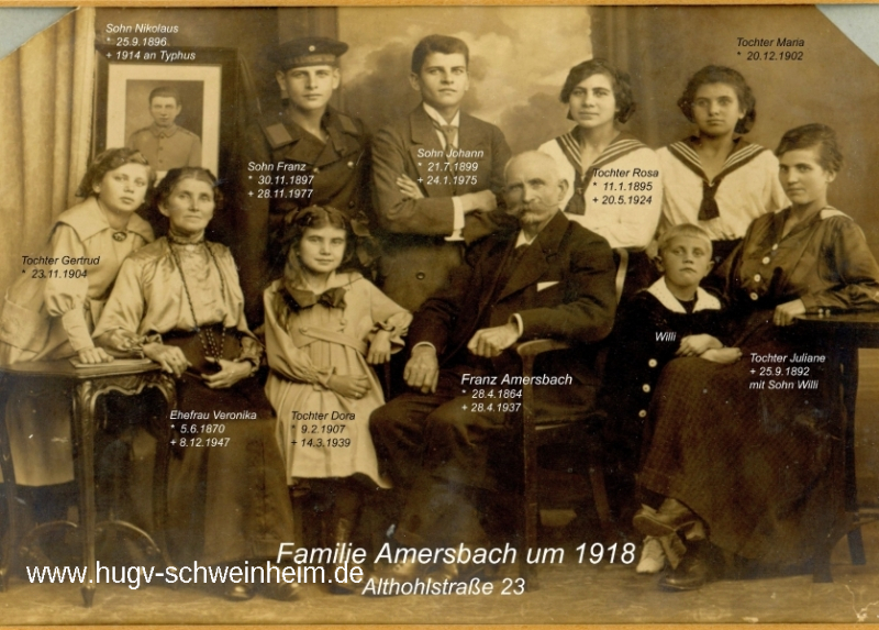 Amersbach Famile um 1918