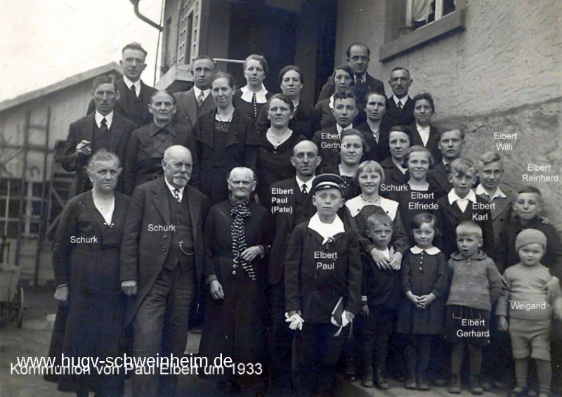 Elbert Paul Kommunion Familienbild 1933