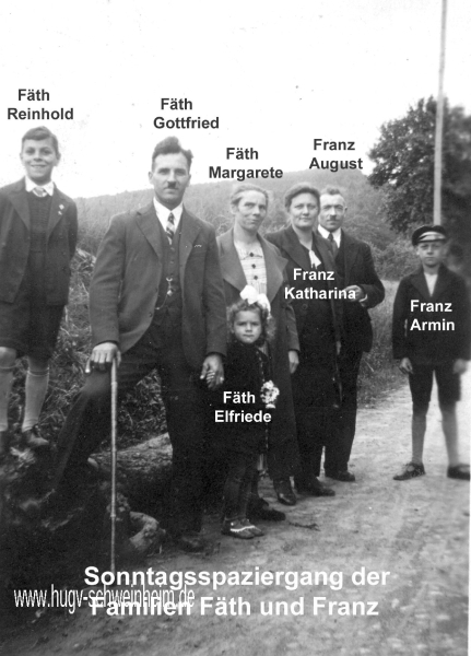 Fäth Franz Familie beim Sonntagsspaziergang