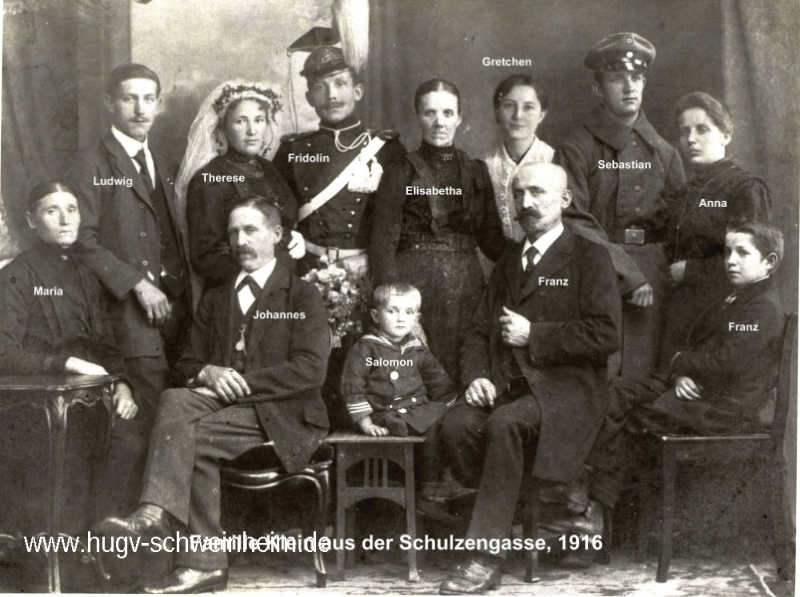 Klein Schulzengasse  Familie 1916