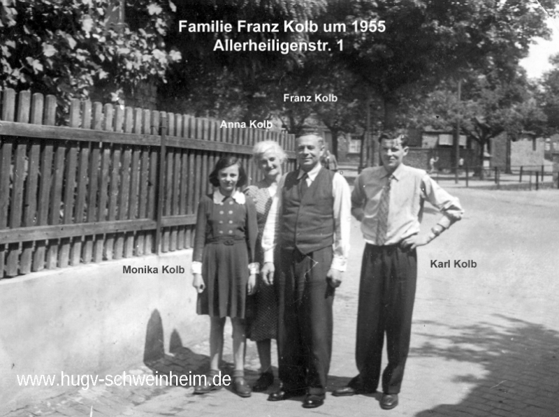 Kolb Franz mit Familie Allerheiligenstr 1 1955
