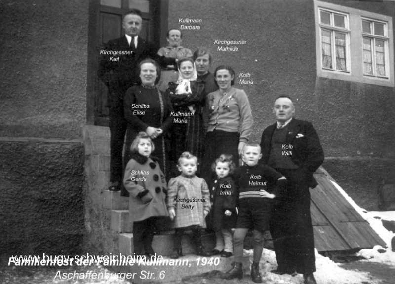 Kullmann Familienfest 1940 Aschaffenburger Str 6