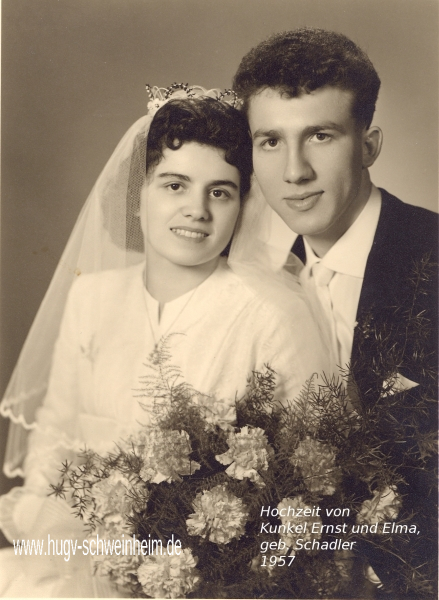 Kunkel Ernst und Elma Hochzeit um 1957