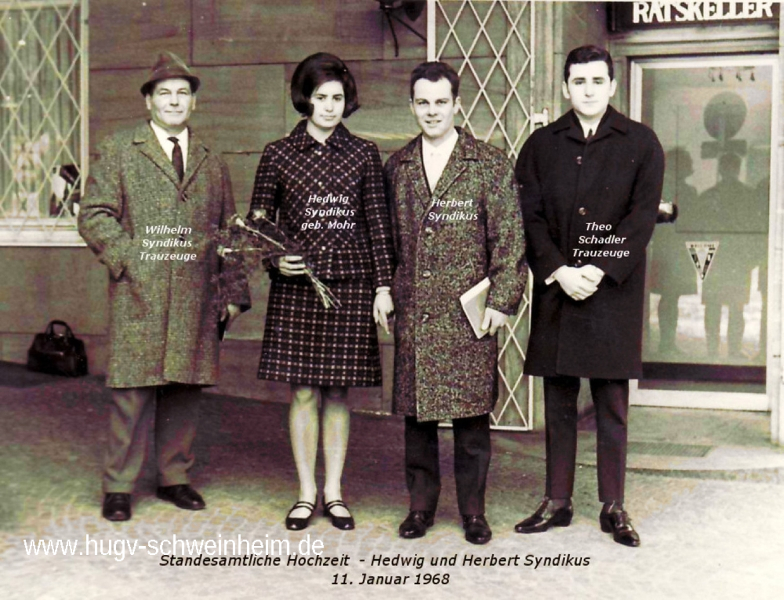 Syndikus Herbert und Hedwig Standesamtliche Hochzeit 1968