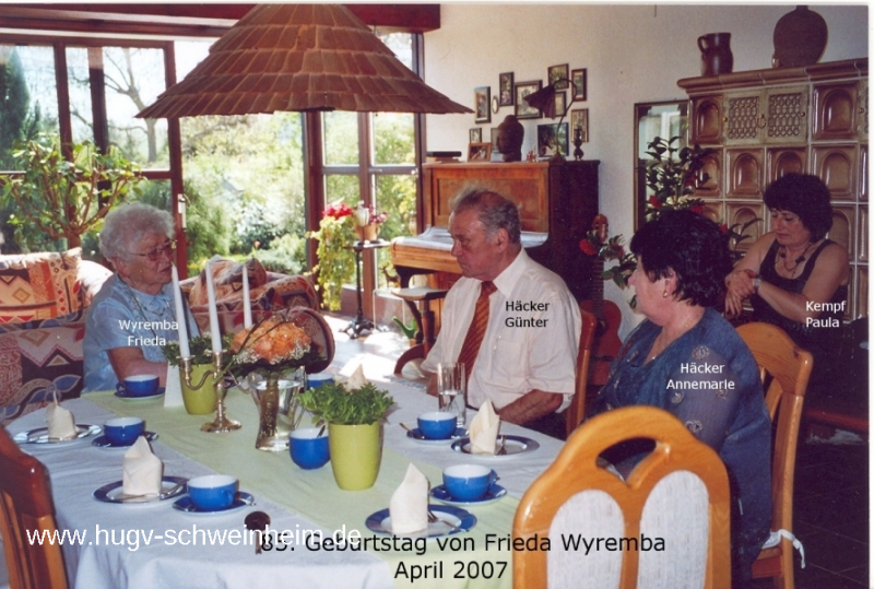 Wyremba Frieda 85. Geburtstag 2007