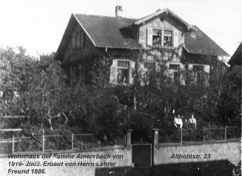 Althohlstr 23 Amersbach 1918