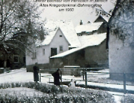 Marienstr Altes Kriegerdenkmal Hensbach offener Bachlauf 1950