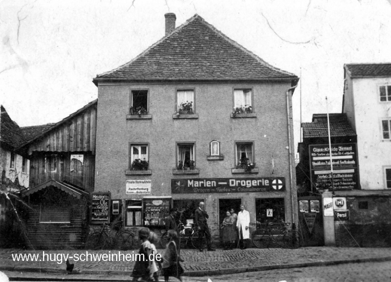 Marienstr Drogerie Brunner ca 1942