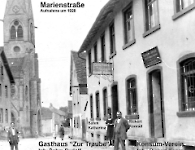 Marienstr um 1928 Gaststätte Zur Traube Konsum-Verein