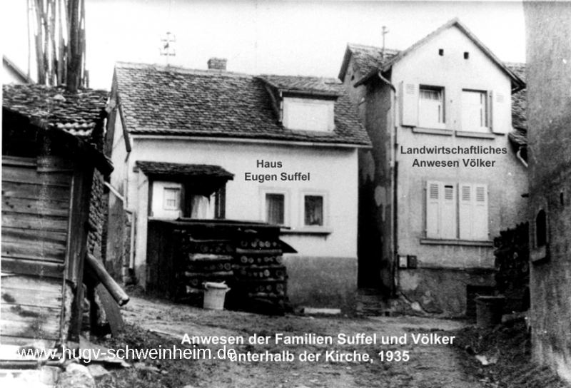 Marienstr unterhalb Kirche 1935 Anwesen Suffel Völker