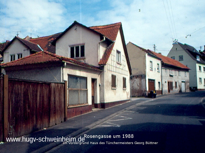 Rosenstr 19 mit Anwesen Georg Büttner 1988