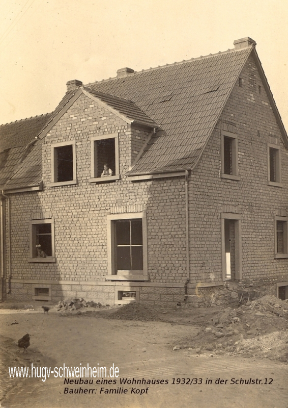 Schulstr 12 Bau Wohnhaus Familie Kopf 1932