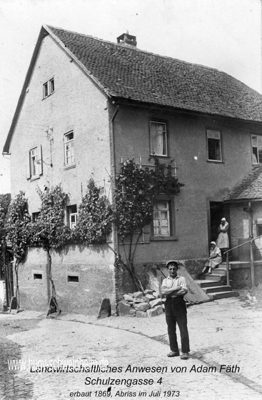 Schulzengasse 4 Adam Fäth um 1926