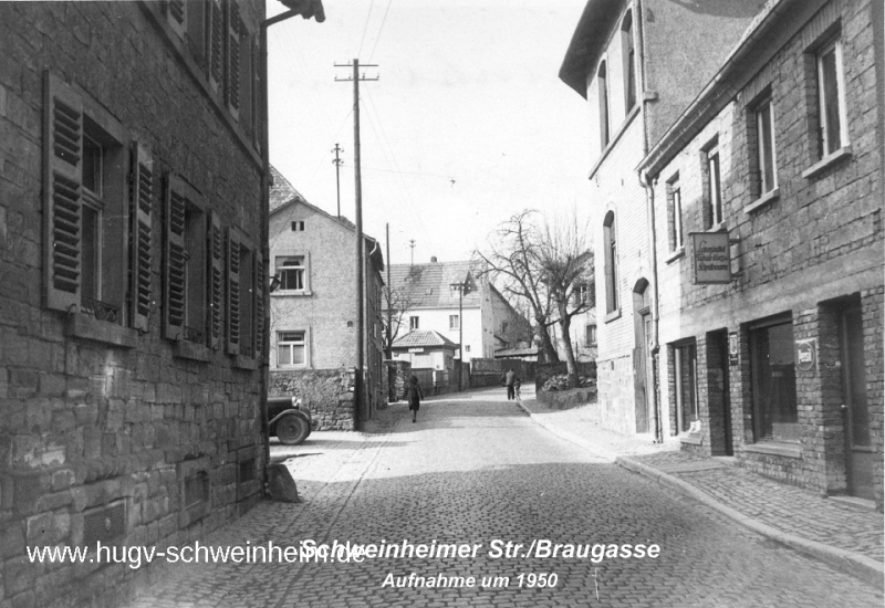 Schweinheimer Str Braugasse 1950