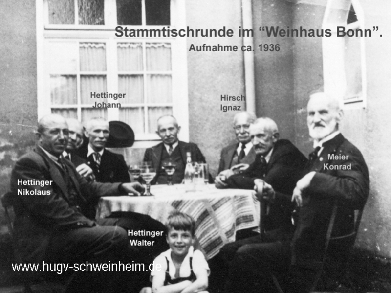 Weinhaus Bonn Aumühlstr Stammtisch 1936