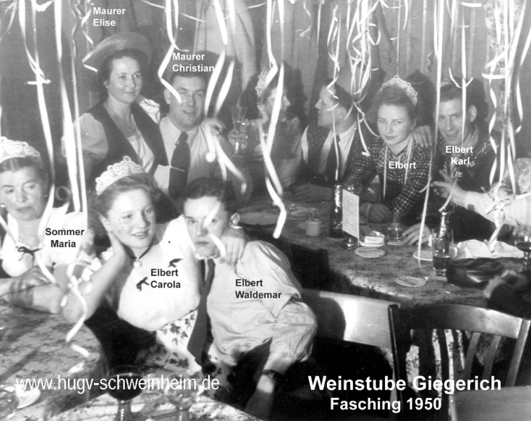 Weinstube Giegerich Fastnacht 1950 (2)