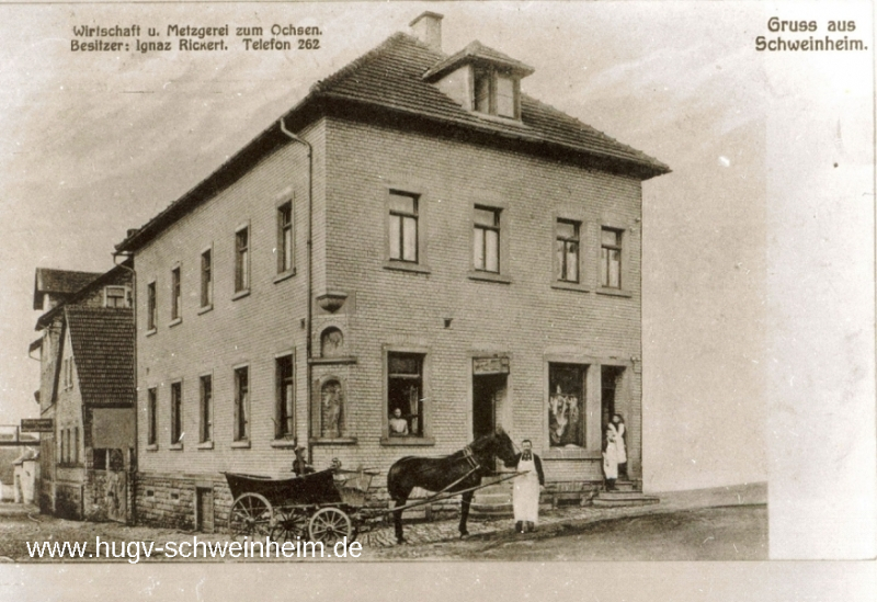 Ochsen Gasthaus u. Metzgerei Postkarte