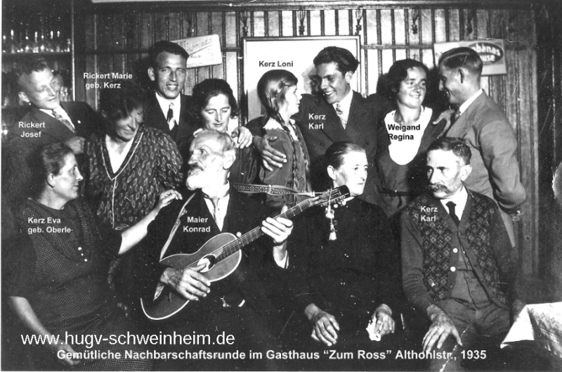 Zum Ross Althohlstr Gemütliche Nachbarschaftsrunde 1935