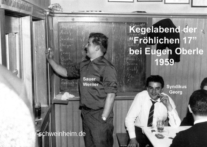 Zur Gemütlichkeit Fröhliche Siebzehn Kegeln 1959