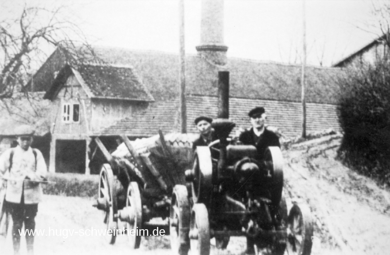 Kunkel Adolf und Wei  Kunkel mit Traktor 1928