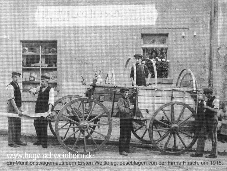Schmiede Hirsch mit Munitionswagen 1915