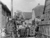 Dreschtag in der Unterhainstr um 1905