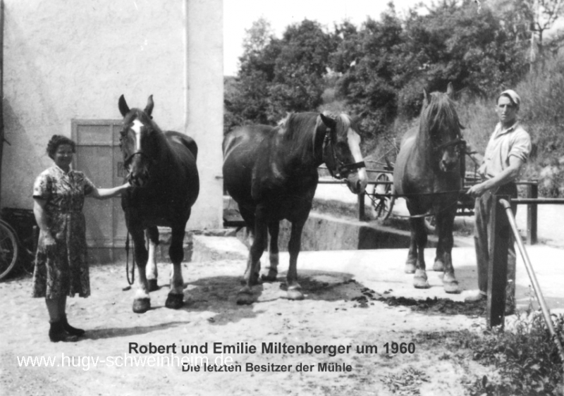 Miltenberger Mühle Besitzer Robert u. Emilie 1960