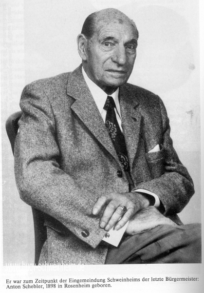 Schebler Anton 1. Bürgermeister 1934-1939