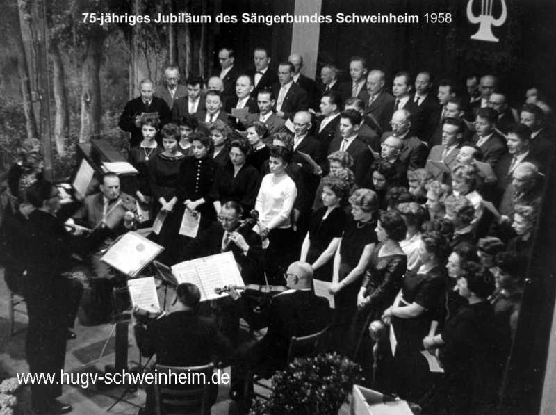 Sängerbund 75-jähr. Jubiläum Liederabend 1958