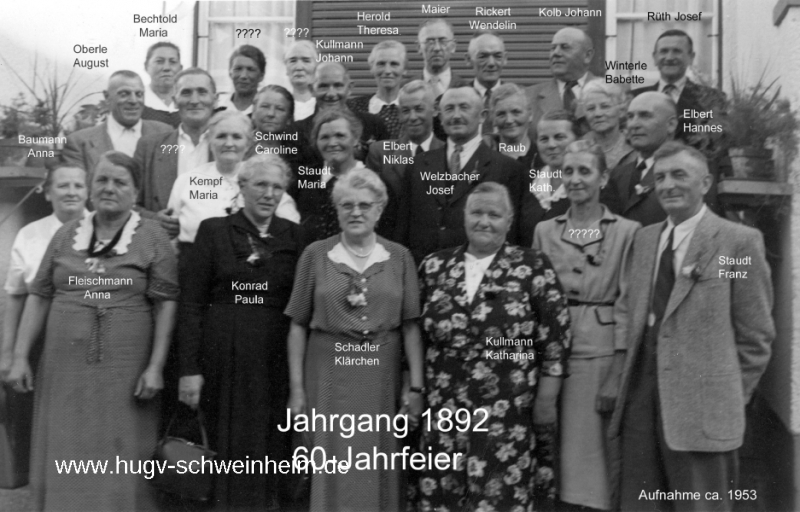 JG 1892 60-Jahrfeier