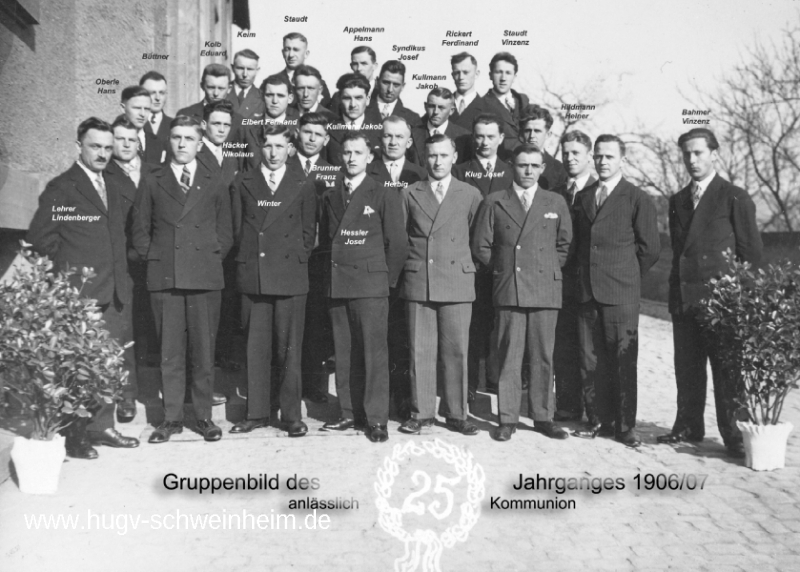 JG 1906/07 25-jährige Kommunion