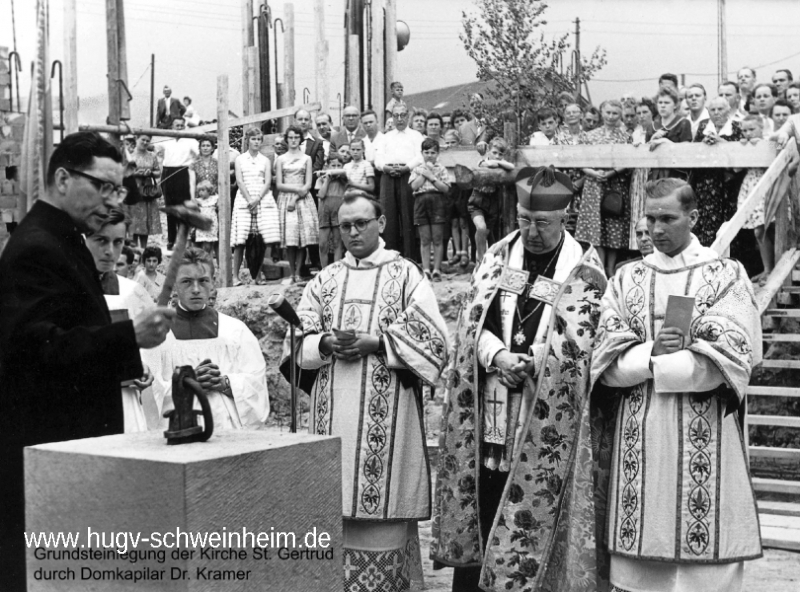 St. Gertrud 1958 Grundsteinlegung (1)